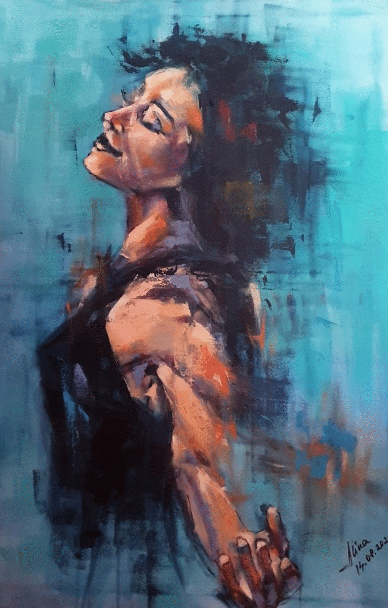ArteDiAlina.com painting: Lost in bliss